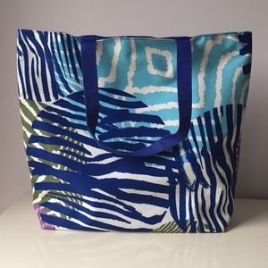 Estēe Lauder Multicolored striped tropical Tote